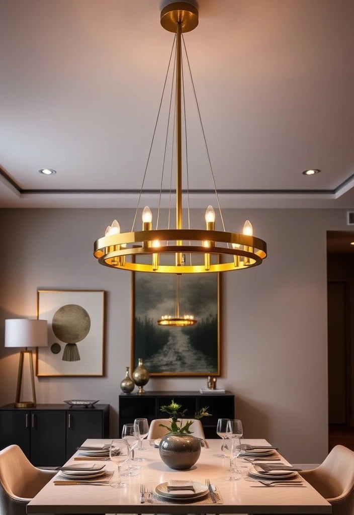 15 Eye-Catching Brass Lighting Fixtures That'll Illuminate Your Space Like Never Before! - 10. Contemporary Brass Chandelier