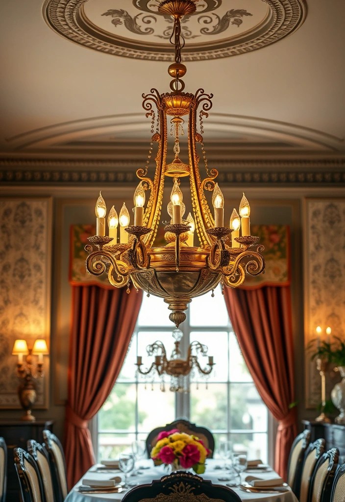 15 Eye-Catching Brass Lighting Fixtures That'll Illuminate Your Space Like Never Before! - 2. Vintage-Inspired Brass Chandelier