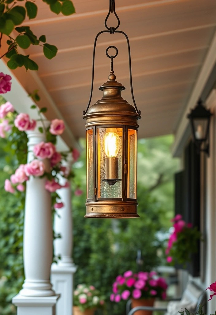 15 Eye-Catching Brass Lighting Fixtures That'll Illuminate Your Space Like Never Before! - 5. Rustic Brass Lantern