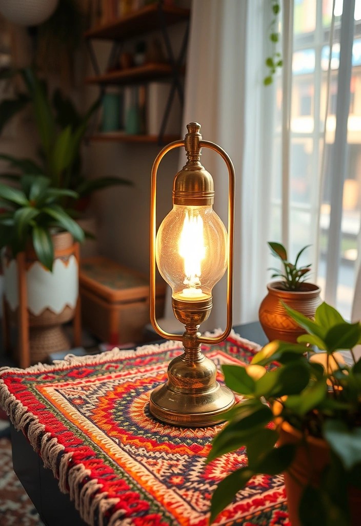 15 Eye-Catching Brass Lighting Fixtures That'll Illuminate Your Space Like Never Before! - 8. Bohemian Brass Table Light